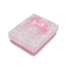 Krabička na šperky 7x9 cm, barva 8 růžová střední mašle