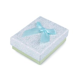 Krabička na šperky 7x9 cm, barva 9 zelená sv. mašle