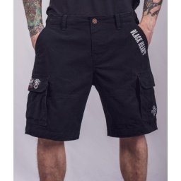 kraťasy pánské BLACK HEART - CARGO BROOKS BLK - Black - 19238