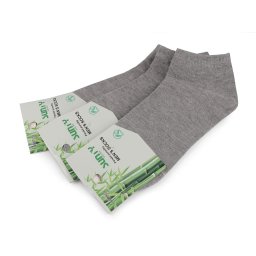 Bambusové ponožky kotníkové unisex, barva 3 (vel. 43-46) šedá světlá