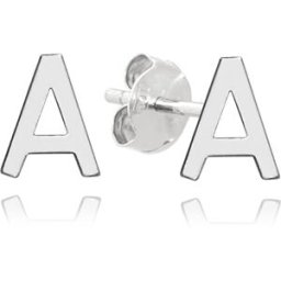 MINET Stříbrné náušnice písmeno "A" (Ag 925/1000, 0,7 g)