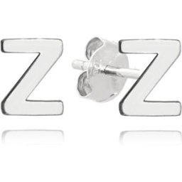 MINET Stříbrné náušnice písmeno "Z" (Ag 925/1000, 0,85 g)