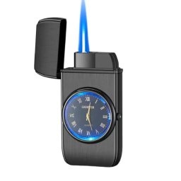 Gaira® Plynový zapalovač Watch 8016, Barva černá