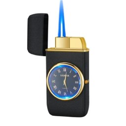 Gaira® Plynový zapalovač Watch 8016, Barva černo-zlatá