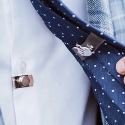 Elegantní nerezová magnetická spona na kravatu automatické zapínání