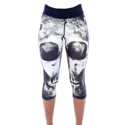 kalhoty dámské 3/4 (legíny) IRON FIST - Athletic - Loose Tooth - Black - POŠKOZENÉ - MY1120
