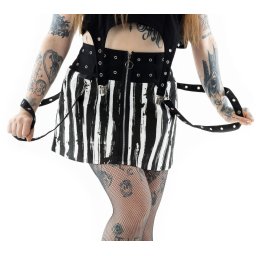 sukně dámská CHEMICAL BLACK - SHOWTIME - BLACK/WHITE - SK-SHME-BW