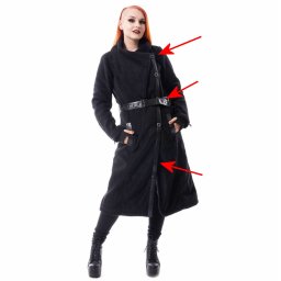 kabát dámský Poizen Industries - LOST - BLACK - POŠKOZENÉ - MY938
