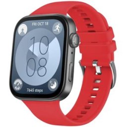 FIXED Silicone Strap pro Huawei Watch FIT 3/4 červený