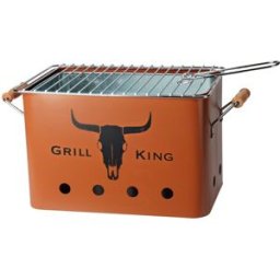 PROGARDEN Přenosný gril na dřevěné uhlí Grill King 43 × 20 cm cihlový