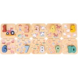 New Classic Toys New Classic Toy Puzzle - Učíme se číslice - farma