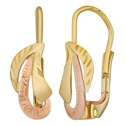 Silvego Zlaté náušnice Hayzel ze žlutého a růžového zlata - SILVEGOB70209EGYR