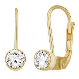Silvego Zlaté náušnice Mackenzie ze žlutého zlata s Brilliance Zirconia - SILVEGOB32146EGYWZ