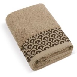 BELLATEX Froté ručník Krajka 500 g K/317 hnědý 50 × 100 cm