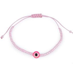 Náramek shamballa Alláhovo oko, barva 2 růžová nejsv.