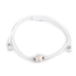 Náramek shamballa s imitací minerálu, barva 2 bílá