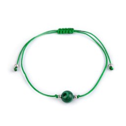 Náramek shamballa s imitací minerálu, barva 3 zelená