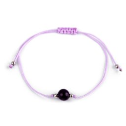 Náramek shamballa s imitací minerálu, barva 4 fialová sv.
