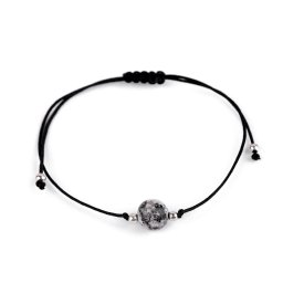 Náramek shamballa s imitací minerálu, barva 6 černá
