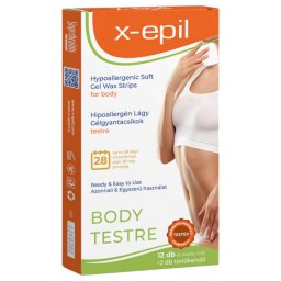 X-Epil - depilan psky na tlo - hypoalergenn gel - 12 kus