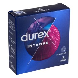 Durex Intense - kondomy s vroubky a vstupky - 3 ks