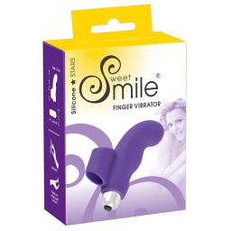 Smile - vibrtor na prst - vlnit tvar - silikon fialov