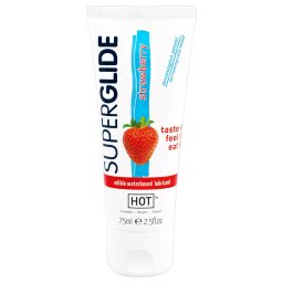 HOT Superglide - jedl lubrikan gel - jahoda - 75 ml
