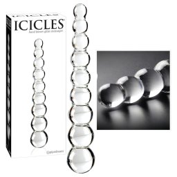 Icicles No. 2 - sklenn dildo s vstupky - ir