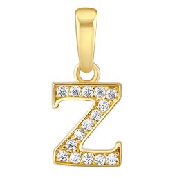 Silvego Zlatý přívěsek písmeno Z ze žlutého zlata s Brilliance Zirconia - FNN22195Z