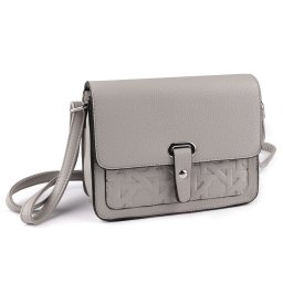 Kabelka crossbody 23x17 cm, barva 12 šedá světlá