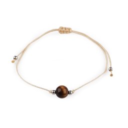 Náramek shamballa minerální korálek, barva 3 tygří oko
