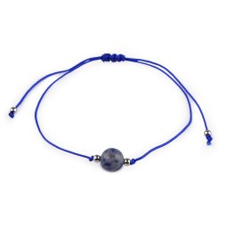 Náramek shamballa minerální korálek, barva 6 sodalit