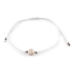 Náramek shamballa minerální korálek, barva 7 howlit