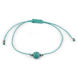 Náramek shamballa minerální korálek, barva 9 tyrkenit syntetický