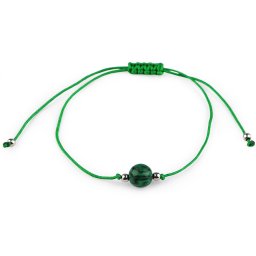 Náramek shamballa minerální korálek, barva 10 malachit syntetický