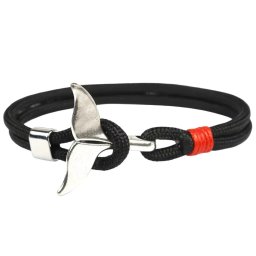 Gaira® Náramek Stříbrná ploutev 3221, Barva černá