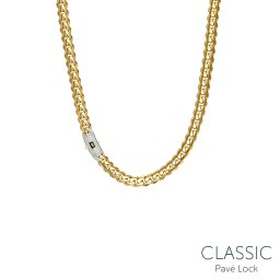Monaco Chain Classic Plain Pavé lock 5 mm IZ30805