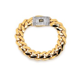 Monaco Chain náramek Classic Plain Baguette lock 15,5 mm IZ30977N