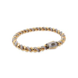 Monaco Chain Loop náramek Alternate Pavé Lock 6 mm IZ31332N