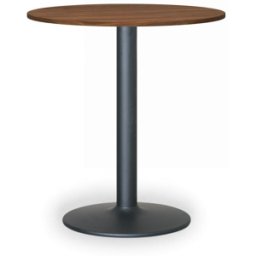B2B Partner Konferenční stolek FILIP II, průměr 80 cm, černá podnož, ořech