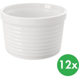 B2B Partner Miska zapékací, pr. 10 cm, v. 6,5 cm, porcelán, bílá, 12 ks