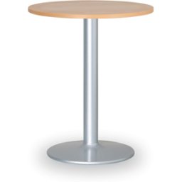 B2B Partner Konferenční stolek FILIP II, průměr 80 cm, šedá podnož, buk