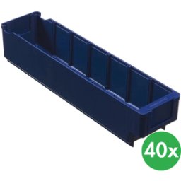Schoeller Allibert Plastová regálová přepravka MAX - 94 x 400 x 80 mm, 40 ks