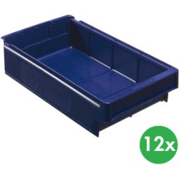 Schoeller Allibert Plastová regálová přepravka MAX typ E - 230 x 400 x 100 mm, 12 ks