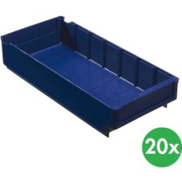 Schoeller Allibert Plastová regálová přepravka MAX - 188 x 400 x 80 mm, 20 ks