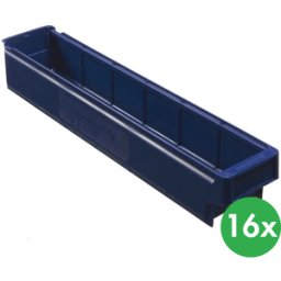 Schoeller Allibert Plastová regálová přepravka MAX - 115 x 600 x 100 mm, 16 ks