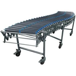 B2B Partner Roztažitelný dopravník s plastovými válečky, délka 2310-5800 mm