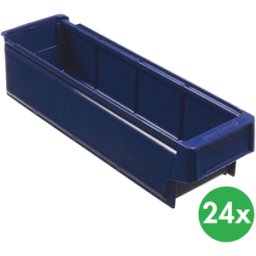 Schoeller Allibert Plastová regálová přepravka MAX typ B - 115 x 400 x 100 mm, 24 ks