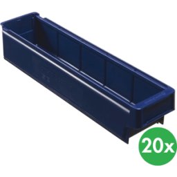 Schoeller Allibert Plastová regálová přepravka MAX typ C - 115 x 500 x 100 mm, 20 ks