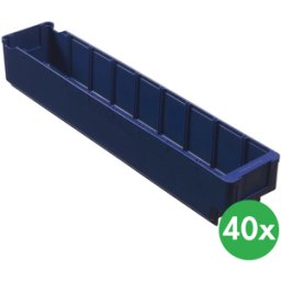 Schoeller Allibert Plastová regálová přepravka MAX - 94 x 500 x 80 mm, 40 ks